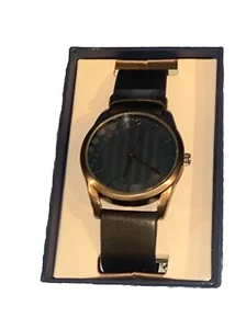 George Herrenuhr Gunmetal Gehäuse blau strukturiertes Zifferblatt schwarz - Bild 1 von 3