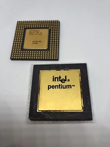 Procesador Intel Pentium 60Mhz CPU P60 A80501-60 SX948 SX835 SX940 raro dorado superior - Imagen 1 de 5