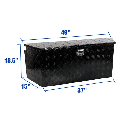 26/29/33/34/39/49 Inch Aluminum Pickup Truck Trailer Storage Tongue Tool Box - Image 1 of 4