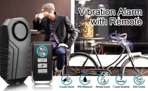 Allarme Bici 113dB Antifurto Wireless Vibrazione con Telecomando per Bici e moto - Foto 1 di 4