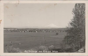 RPPC Auburn Mt Rainier Cows Washington Ellis 1948 photo postcard MP2 - Picture 1 of 2