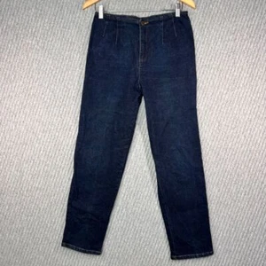 Handmade Dark Denim Jeans Damen Größe 27 High Rise Straight Leg Stretch - Bild 1 von 5