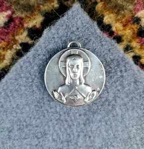 French Maker J. Blame Antique Religious Large Pendant, Regi Na De Cor Carmel - Picture 1 of 4