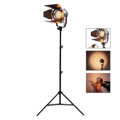 Dimmable Studio Light 500W Junior Fresnel Tungsten Spotlight Lighting Stand Kit - Image 1 of 4