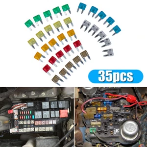Kit automático de 35 piezas de fusible de hoja de coche 5A 7.5A 10A 15A 20A 25A 30A micro mini fusible de hoja - Imagen 1 de 12