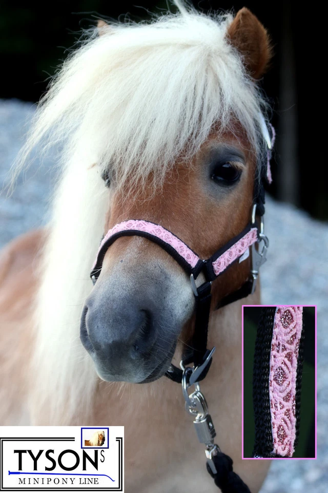 Halfter Nylo Glitzer Rot Lila Weiß Rosa MS S P VB WB Blink Glitzerhalfter Tysons - Bild 1 von 4