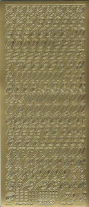 Zier-Sticker-Bogen-Alphabet-ABC-Schreibschrift 2-gold, silber und farbig-0826 - Bild 1 von 11