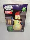 GEMMY AIRBLOWN INFLATABLE IRIDESCENT SNOWMAN LED 9 FT 2.74 M TALL NOB