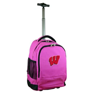 Wisconsin Premium Wheeled Backpack in Pink - Picture 1 of 6