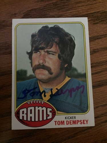 Rams Tom Dempsey 1976 Topps signed card | eBay