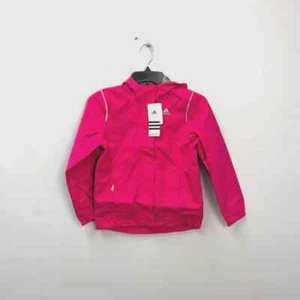 Adidas Outdoor Pink Climaproof Rain Wind Resistant Hooded Jacket Youth - Picture 1 of 19