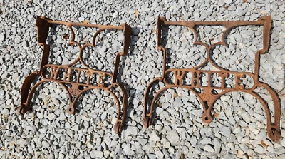 WHITE Treadle Sewing Machine Short Base Two Legs Cast Iron Steam Punk - Image 1 of 4