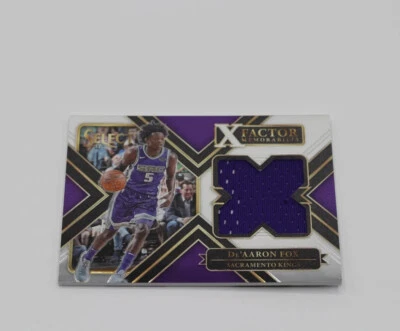 2017-18 Panini Select X Factor Memorabilia De'Aaron Fox Worn Jersey #XF-DAF - Image 1 of 4