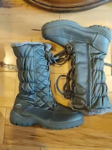 Tracey III Pewter Lace UP Zippered High Wide Boot Size 7 new - Picture 1 of 7