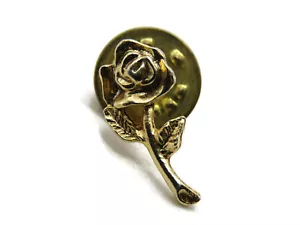 Pin pequeño de solapa rosa tono dorado - Imagen 1 de 4