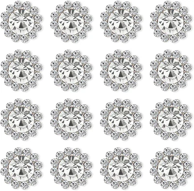 200 Pcs Rhinestone Embellishments Crystal Button Flatback DIY Craft for Flower H - Image 1 of 4