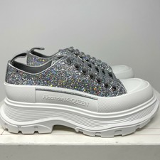 silver sparkly alexander mcqueen's