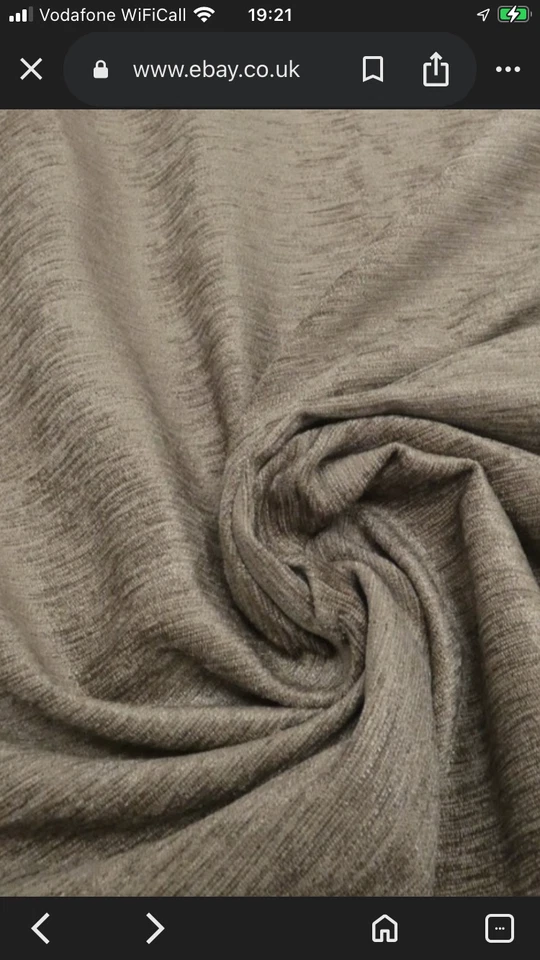 3.6 metres LIGHT MINK Chenille Upholstery Curtain Cushion Fabric - MADERA - Image 1 of 3