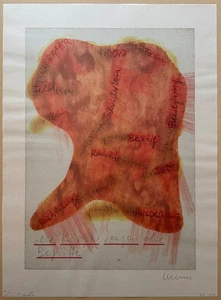 Franz Erhard Walther, lenguaje desarrollado en campo II, impresión offset en color, firmado a mano - Imagen 1 de 4