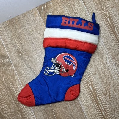 Medias navideñas acolchadas satinadas vintage 1992 NFL Buffalo Bills 14" Foto 1 de 2