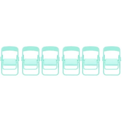 6 PCs Miniaturstuhl Mini Plastikstuhl Tiny Furniture Model Mini House Dekoration - Bild 1 von 4