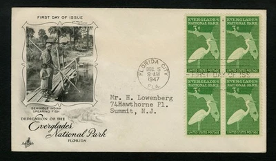 1947 FDC sc 952 Everglades National Park First Day Cover Florida City, Florida 1 - Image 1 of 2