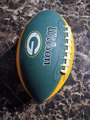 Fútbol americano vintage Wilson Green Bay Packers. Vinilo. Verde/amarillo Foto 1 de 3