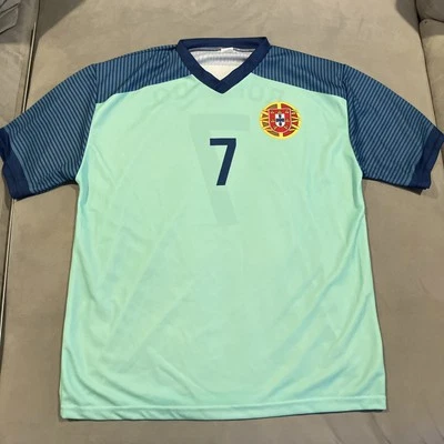 Incrível - Portugal - RONALDO - #7 - Feito na Itália - Camiseta Verde Futebol - GG - Imagem 1 de 4