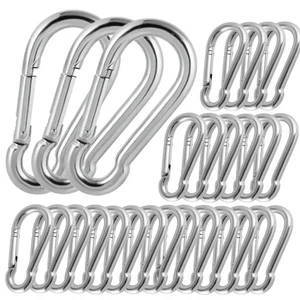 Confezione 100 Moschettoni Resistenti M8 5/16" Molla Ganci a Scatto 3" Zincato Zincato - Foto 1 di 6