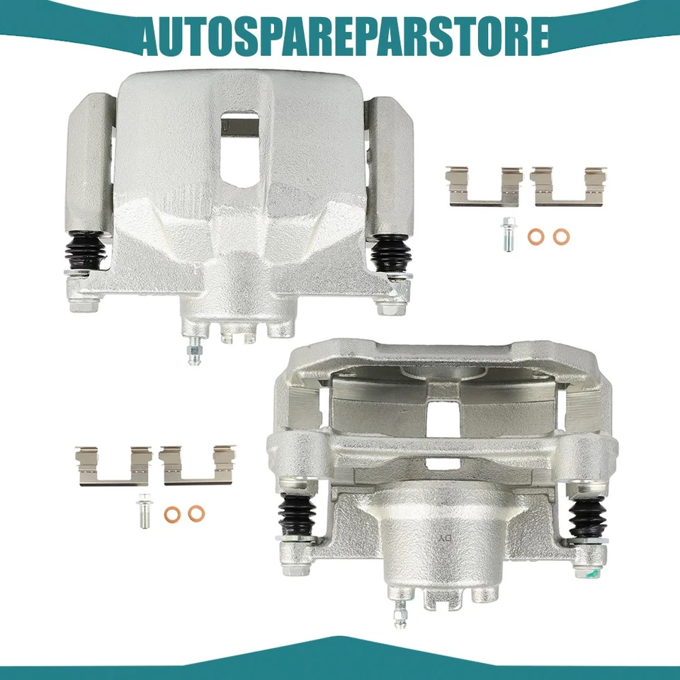 Brake Calipers w/ Bracket Front Pair For 2009-2020 Nissan Maxima V6 3.5L - Image 1 of 4