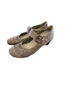 Zapatos de salón Mary Jane de cuero REMONTE DORNDORF 40 color topo perforados desgastados cómodos - Imagen 1 de 12