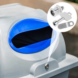 Cerradura de cubo de basura llave cubo de reciclaje contenedor de basura exterior cerraduras - Imagen 1 de 12