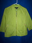 Womens Kasper Green Zip Up Jacket Size 6