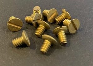 6-32 x 1/4" Slotted FLAT Head Machine Screw SOLID BRASS (QTY-10) - Picture 1 of 1
