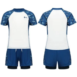 Kids Boys Swim Top Shorts Pool Party Swimsuit Two Layers Swimwear Quick Dry - Picture 1 of 21