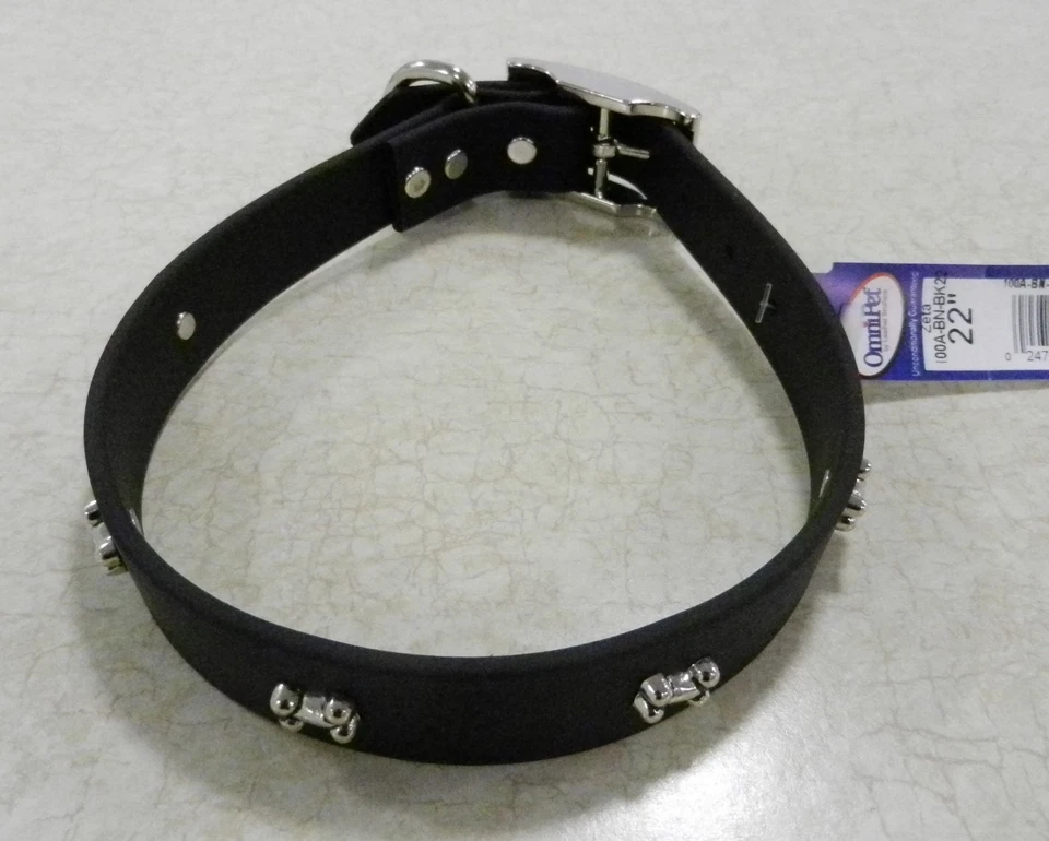 ZETA - COLLAR PERRO DISEÑO / 22 PULGADAS COLOR NEGRO ETIQUETA COLGANTE LIBRE 100A-BN Foto 1 de 1