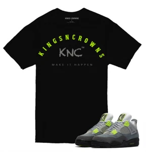 T-Shirt für Air Jordan 4 Nike Air Max 95 Cool Grey Neon Grün Schwarz Sneaker - Bild 1 von 1