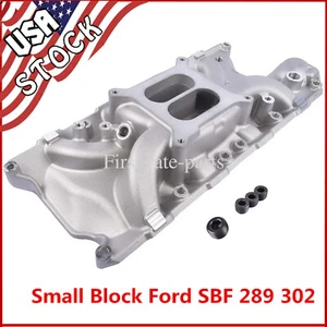 Intake Manifold For Ford Small Block Windsor SBF V8 289 302 Dual Plane - Picture 1 of 13