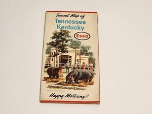 Mapa de ruta de aceite Tennessee Kentucky Esso 1962 - Imagen 1 de 9