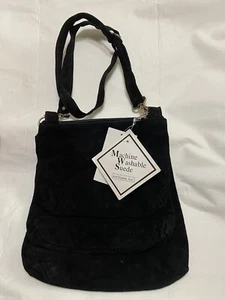 Bolso Bandolera Lizden Triple Pila Negro Lavable a Máquina Gamuza Nuevo con Etiquetas - Imagen 1 de 4