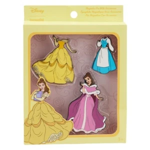 Disney Belle Paper Doll Enamel Princess dress up Pin Set Beauty Beast Loungefly - Picture 1 of 7