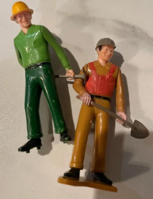 2 Vintage Tonka Replacement Toy Figure Miner Overalls Mechanic Man Carpenter - Image 1 of 4
