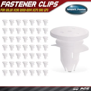 50Pcs 8mm Nylon Moulding Clip Fasteners for Volvo XC90 2003-2014 XC70 S80 V70 - Picture 1 of 10
