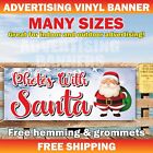 PHOTOS WITH SANTA Advertising Banner Vinyl Mesh Sign Christmas Holiday Xmas