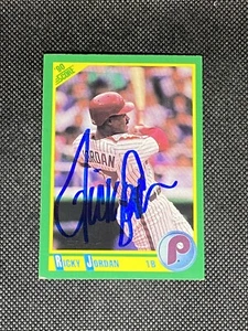 Ricky Jordan Philadelphia Phillies 1990 Score Signed Auto Card #16 ~ COA - Picture 1 of 3