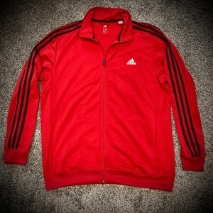 adidas Red Striped Activewear Jackets 