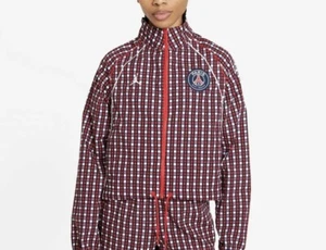 Giacca donna Nike Air Jordan x PSG en Rouge rossa DC0447-657 tessuto! Taglia L 🔴⚪️🔵 - Foto 1 di 7