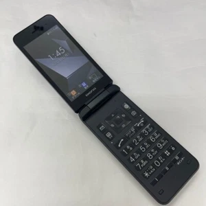 KYOCERA A202KC DIGNO KEITAI 4 FLIP PHONE ANDROID Czarny odblokowany w idealnym stanie z Japonii - Zdjęcie 1 z 16