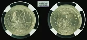 1979-P SBA$1 NGC UNC Details - Broadstruck (SBA Dollar Mint Error) - Picture 1 of 1