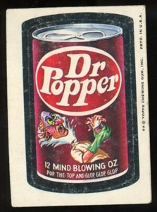 1974 Topps Wacky Packs DR. POPPER SODA Tan Back  HD Scans  